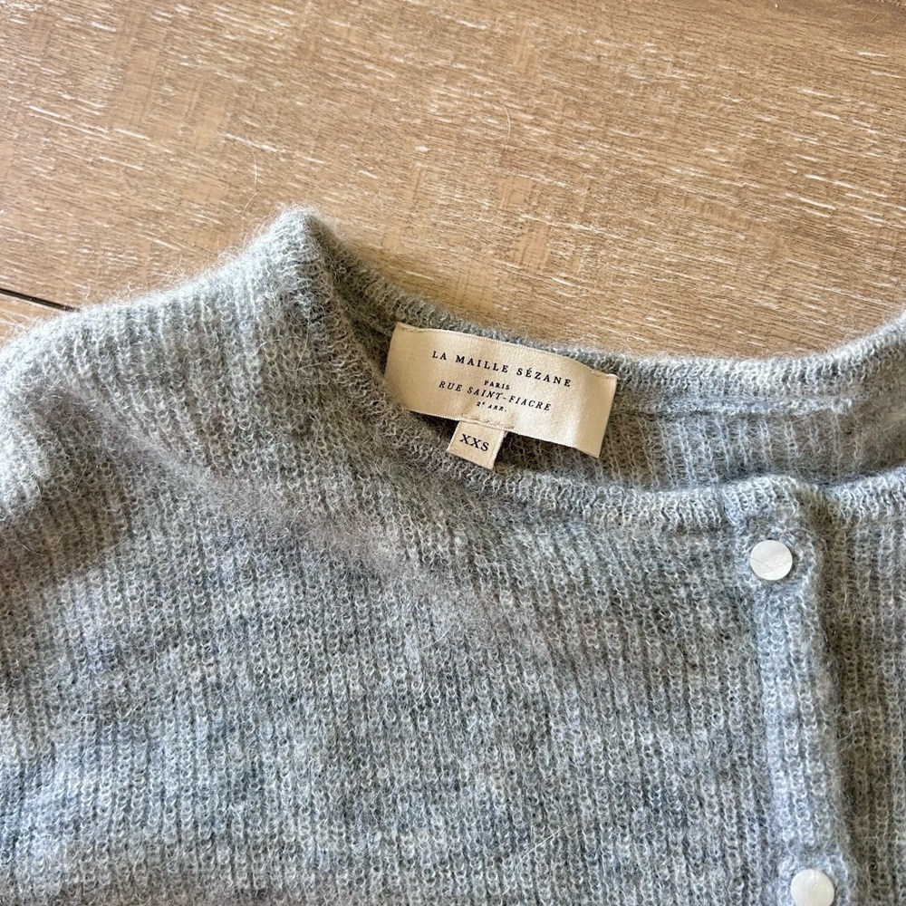 Sezane Gaspard Cardigan in Gray - Picture 3 of 5
